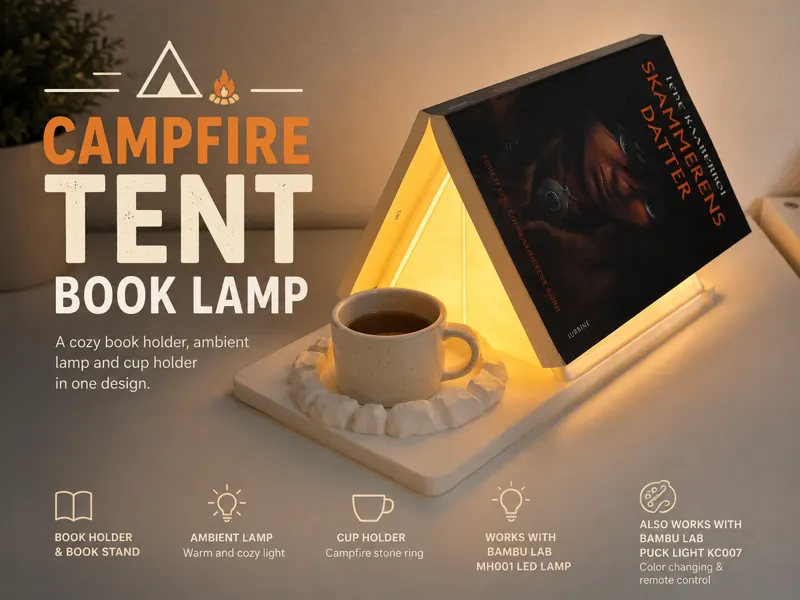 Campfire Tent Book Lamp