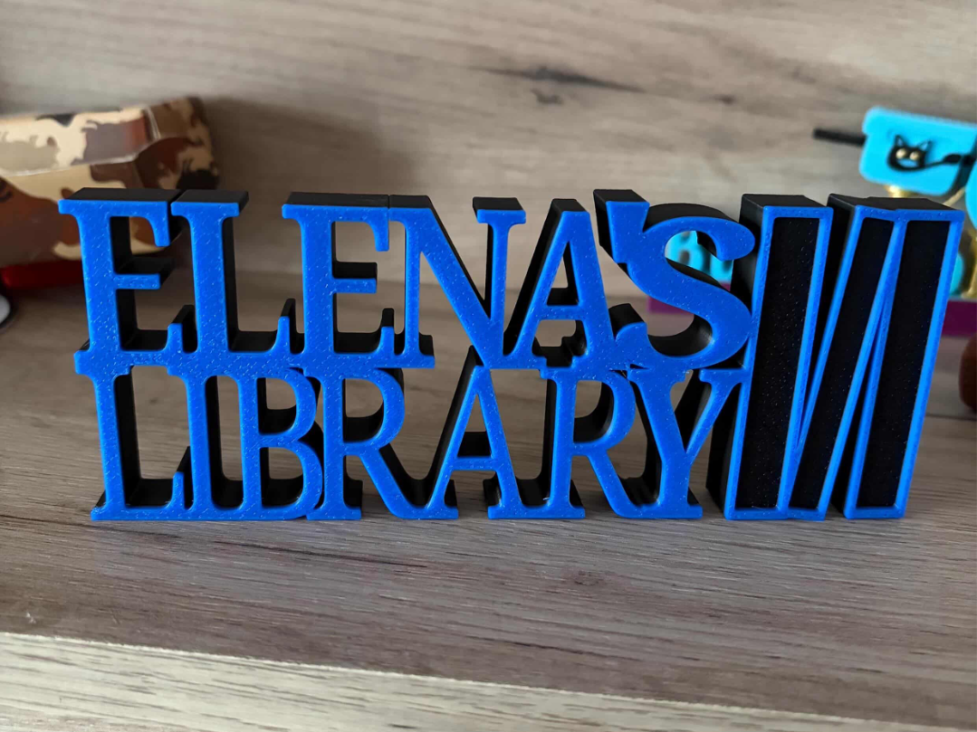 Miniatura 1 do modelo 3D Personalized Library Nameplate