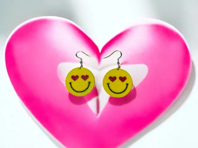 Valentine emoji earrings