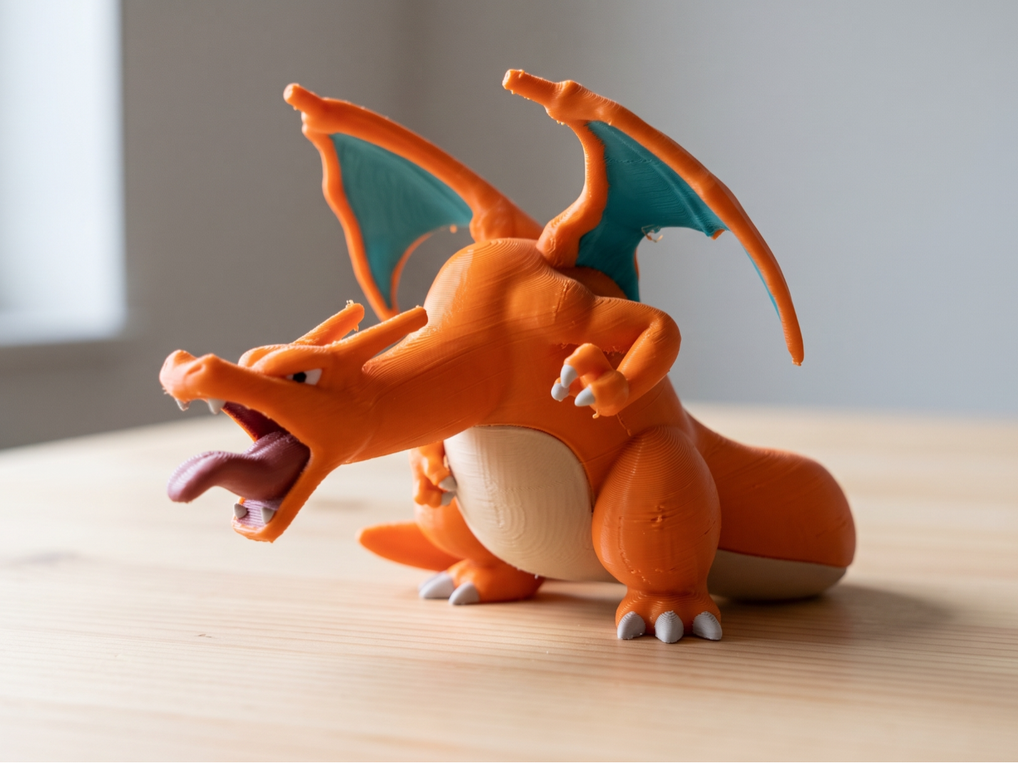 Charizard base set Pokemon TCG dragon figure 3D model