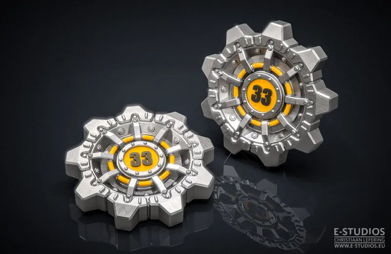 Fallout - Vault Door Brooches - [13 Vault Numbers]