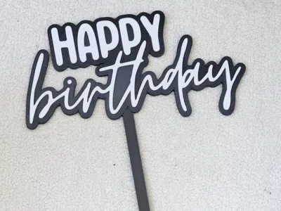 Topper Cake / Topo de Bolo Happy Birthday