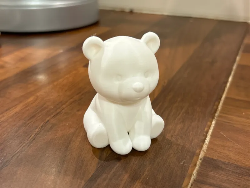 Petit ours blanc mignon 