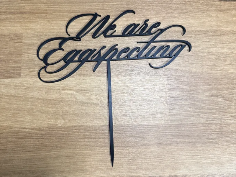 Cake Decoration Topper - We Are Eggspecting