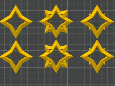 3 type sparkle  star