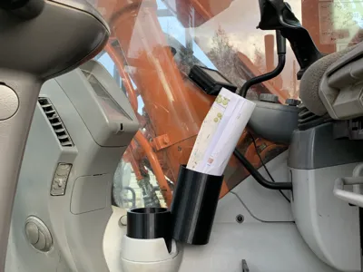 Hitachi excavator document holder