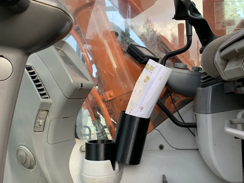 Hitachi excavator document holder
