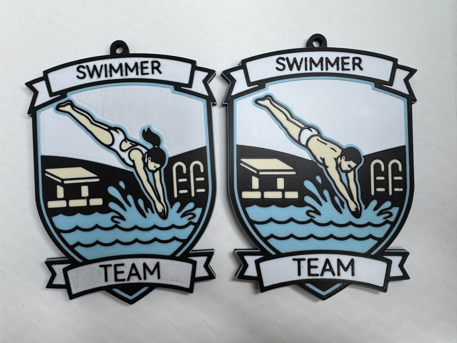 Customizable Swimmer Diver Bag Tag / Keychain