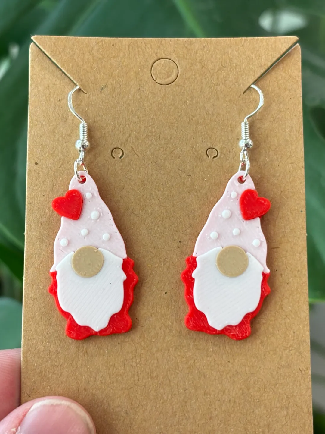 Valentine's Day Gnome Earrings! view 3