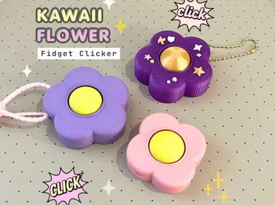 Kawaii Flower Clicker Bag Charm