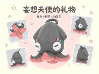妄想天使的礼物—鱿鱼小挂件
