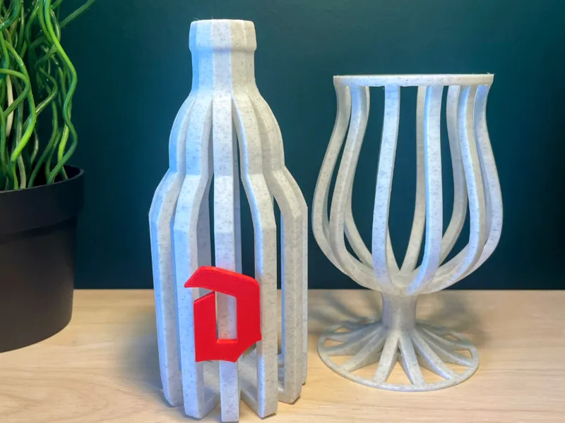 Modern Duvel bottle and glass
