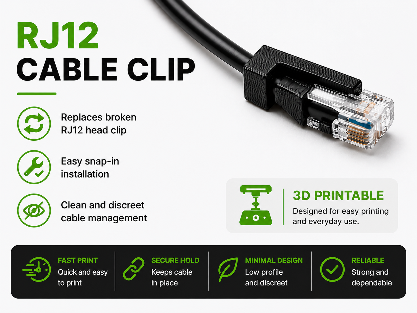 RJ12 Replacement Clip 
