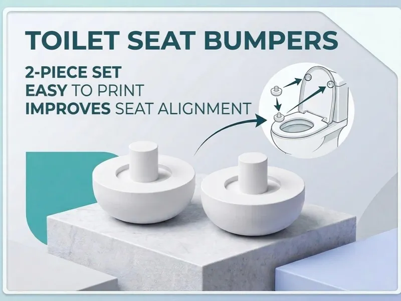 Universal Toilet Seat Stabilizer & Bumper Kit