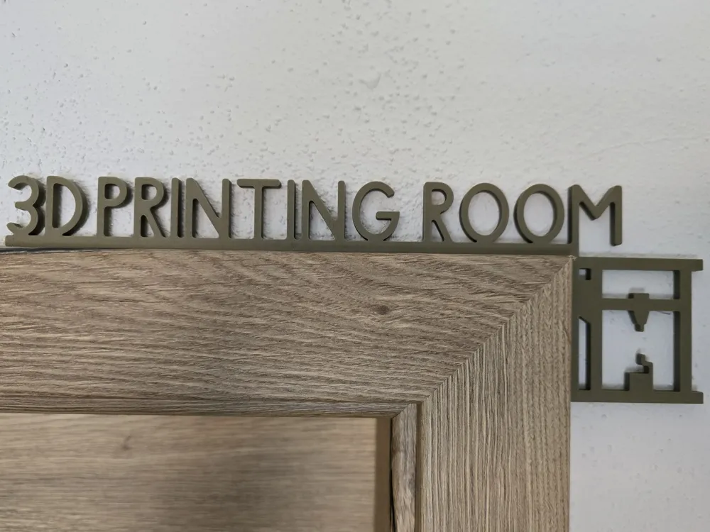 3D Printed Door Frame Sign - Free 3D Print Model - MakerWorld