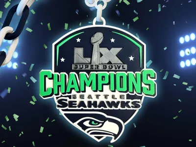 Super Bowl LX Champs Seattle Seahawks Charm