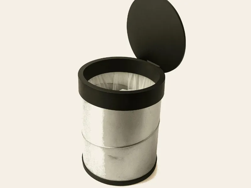 Industrial Trash Bin · Wickelfalzrohr Ø 200 mm