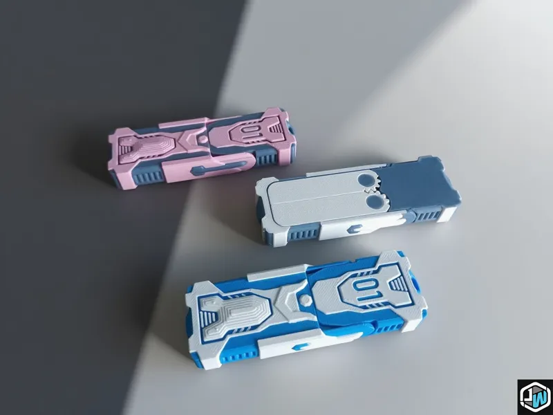 [print in place] mech-style foldable phone stand