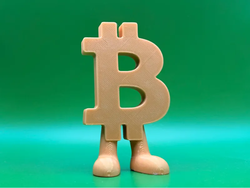 Bitcoin with Legs - Crypto Symbol Figurine