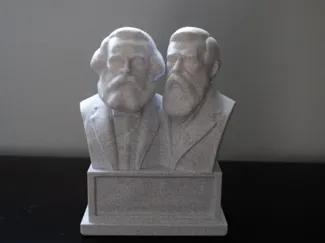 Marx and Engels bust