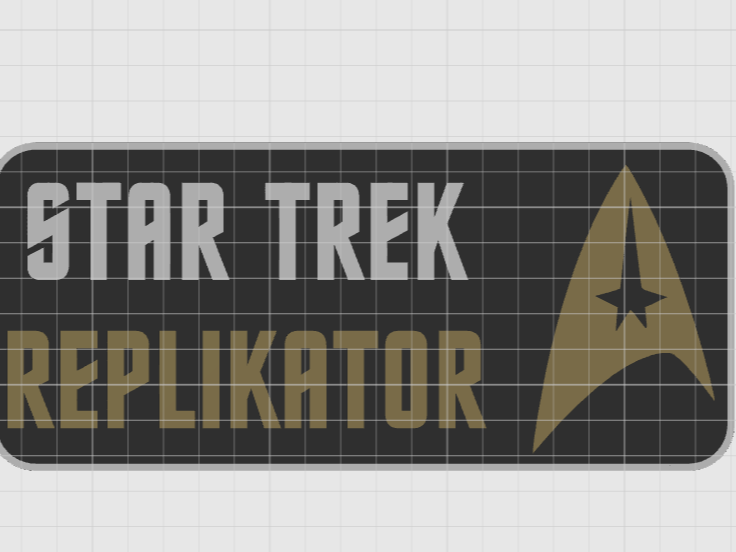 Star Trek Display-Blende für Bambu Lab P2S X1 H2