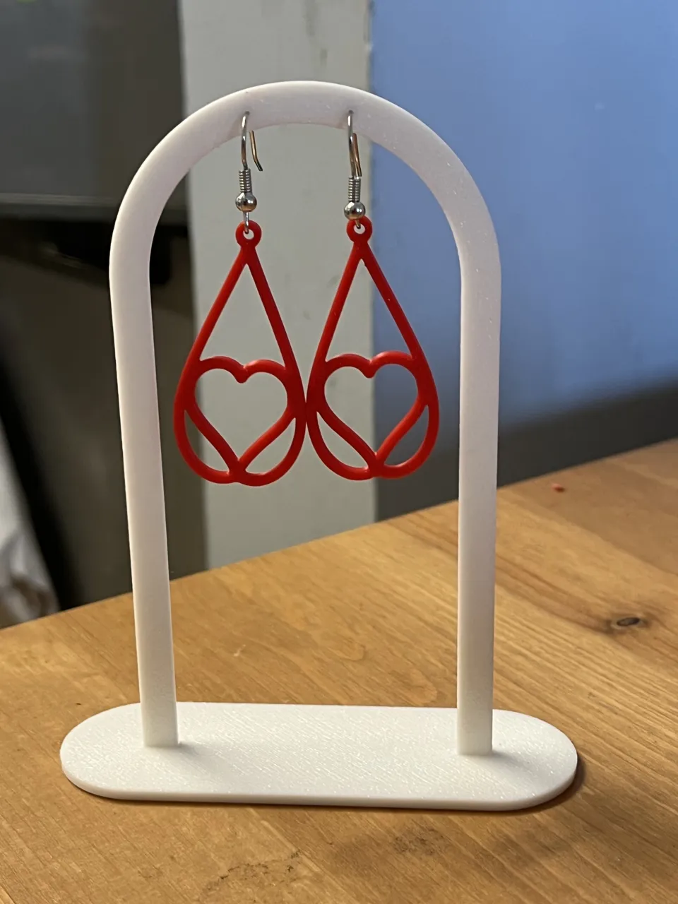 heart earrings view 2