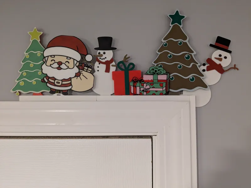 Christmas Stand-ins for Modular Door Corner-Pack 1
