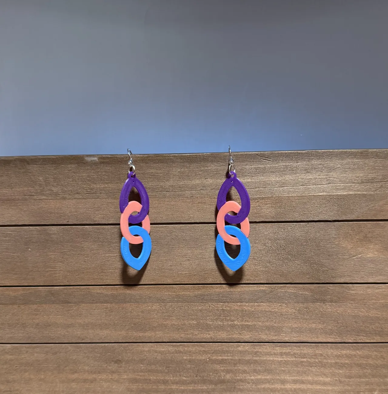Trinity Link Drop Earrings view 3