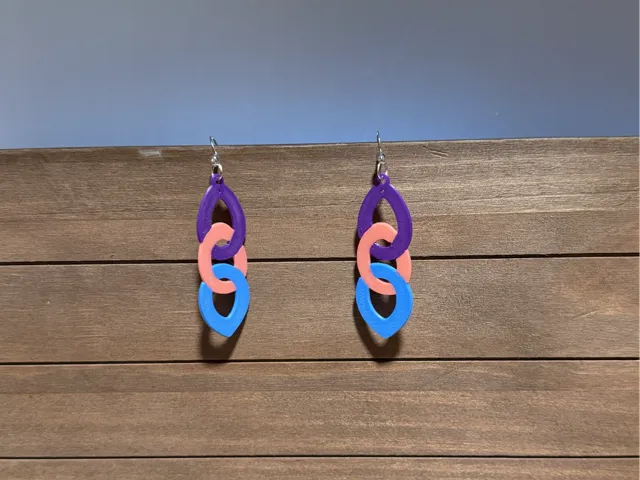 Trinity Link Drop Earrings