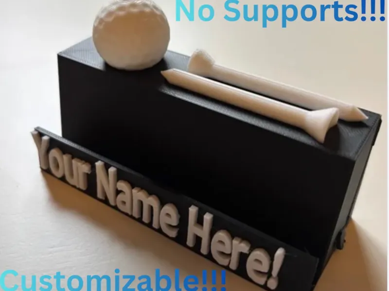 Customizable Golf Business Card Holder