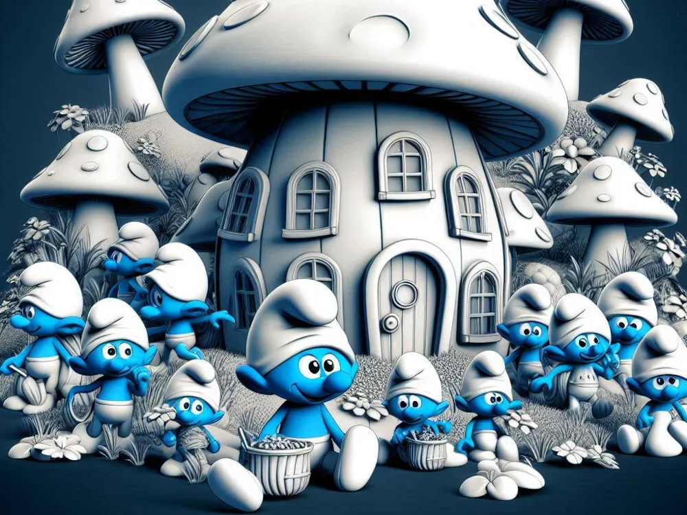 Smurfs Mushroom House - Free 3D Print Model - MakerWorld