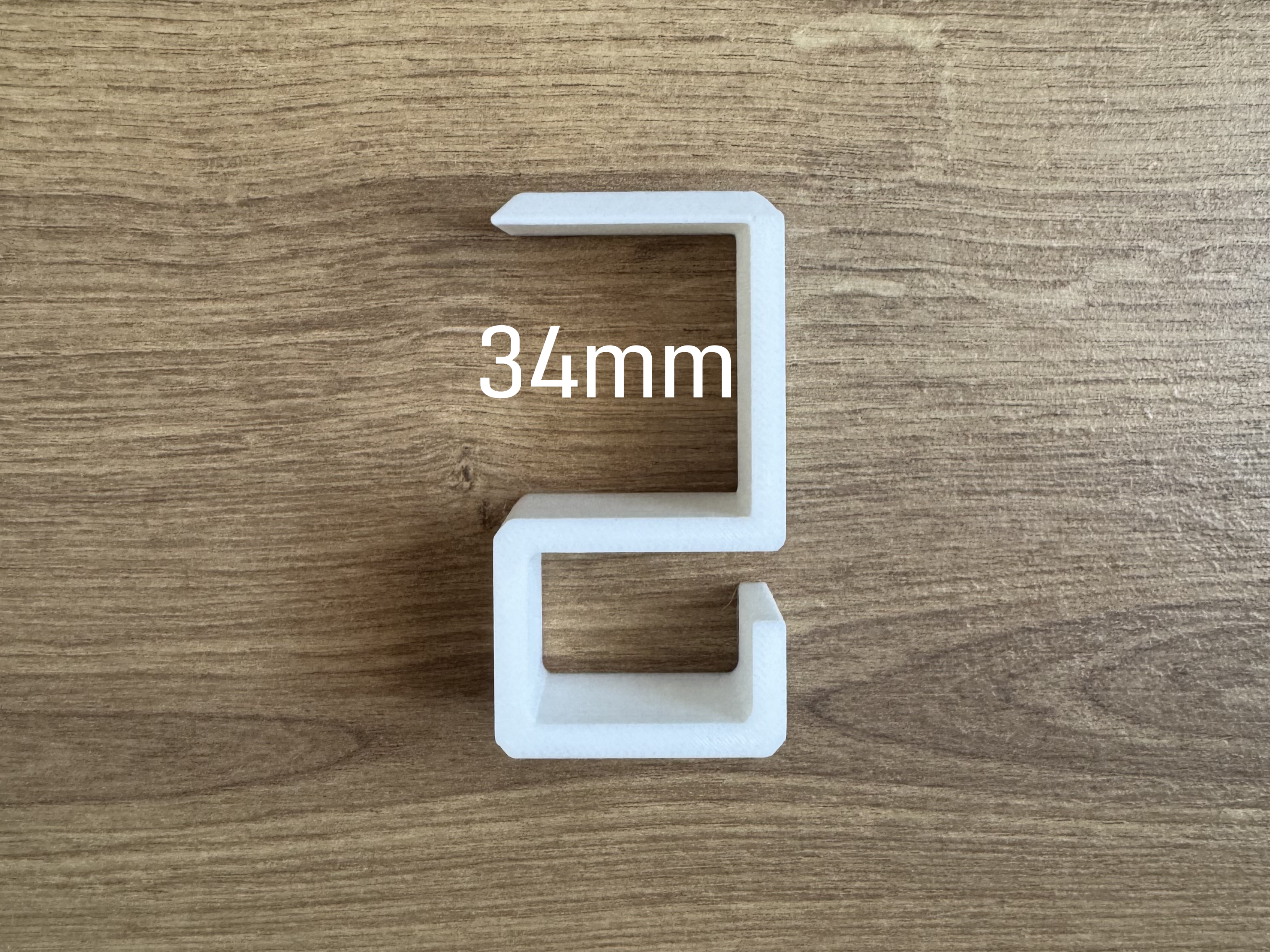 Miniatura 6 do modelo 3D Simple Parametric Cable Hook (No screws)