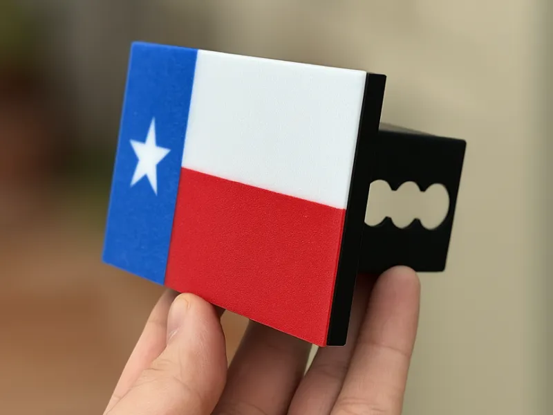 Texas state flag trailer hitch cover