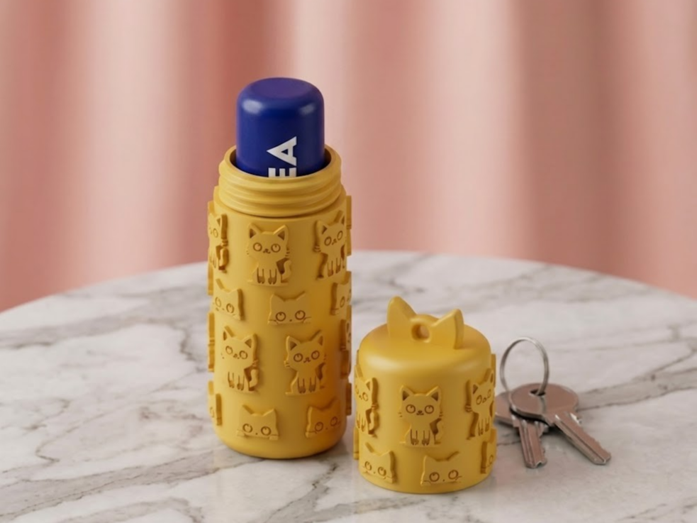 Keychain Chapstick Case - Wide