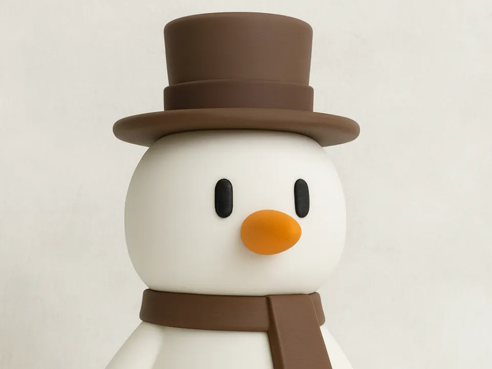 First Snow Man Model Snowman - Free 3D Print Model - MakerWorld