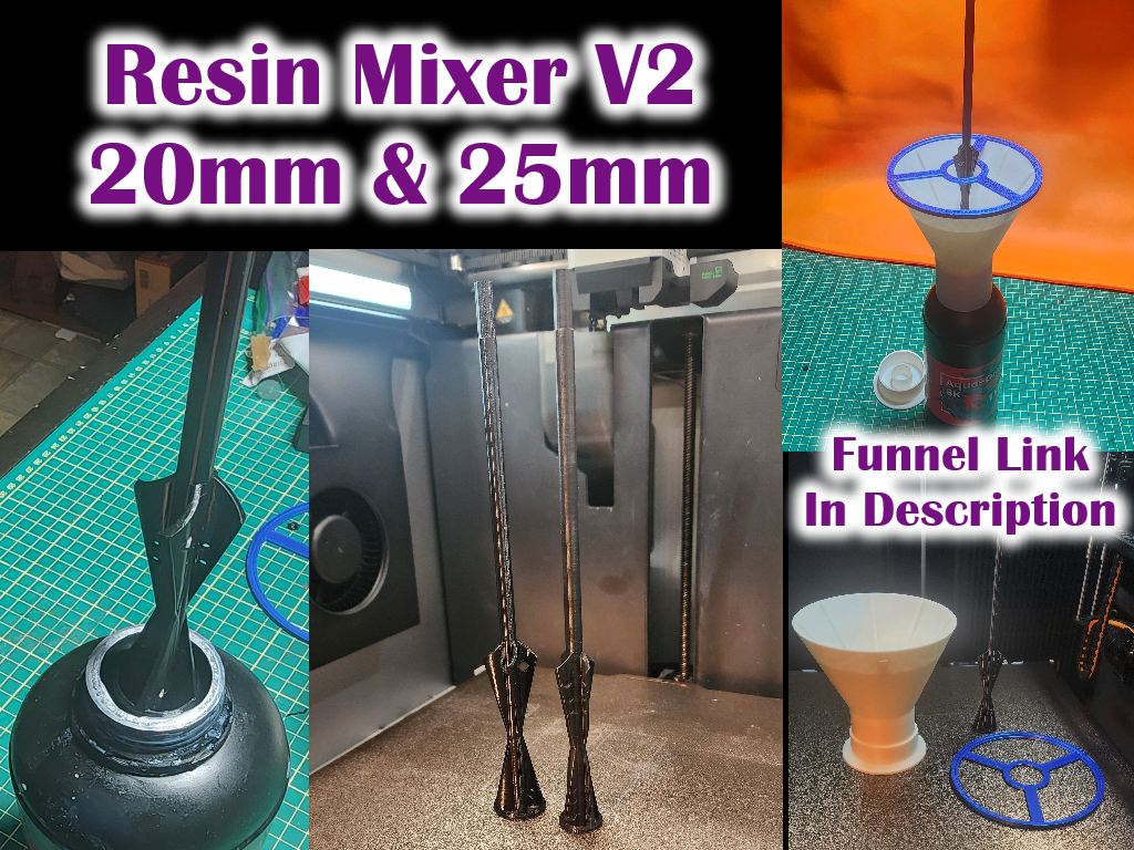 Resin Bottle Mixer 20 & 25mmØ