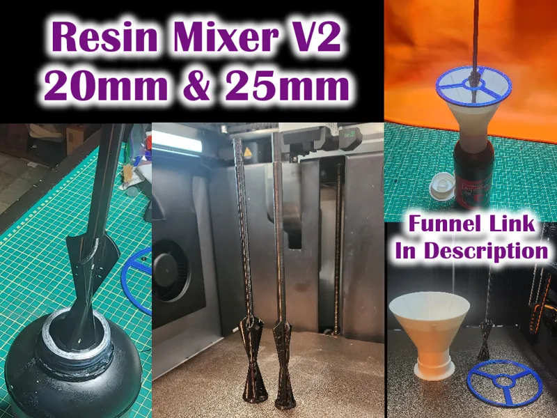 Resin Bottle Mixer 20 & 25mmØ