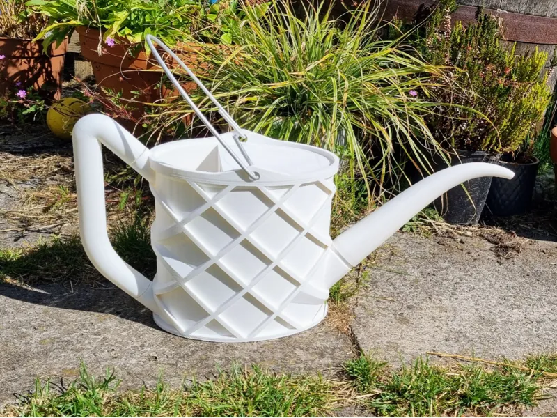 3D Printed Diamond Pattern Watering Can