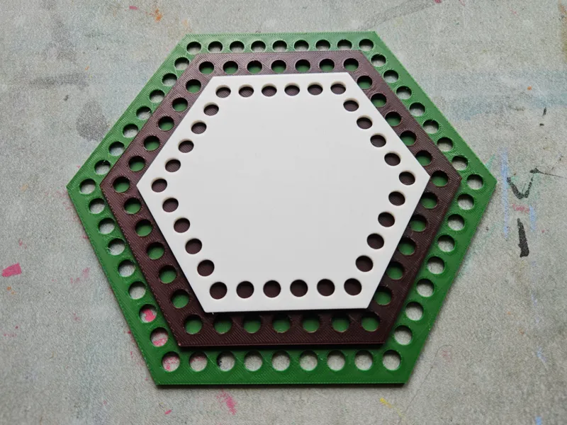 Customizable hexagonal crotchet basket/bag base