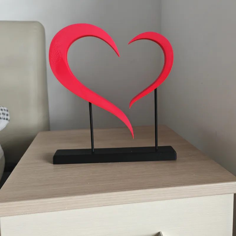 Sculpture with heart for Valentine's Day