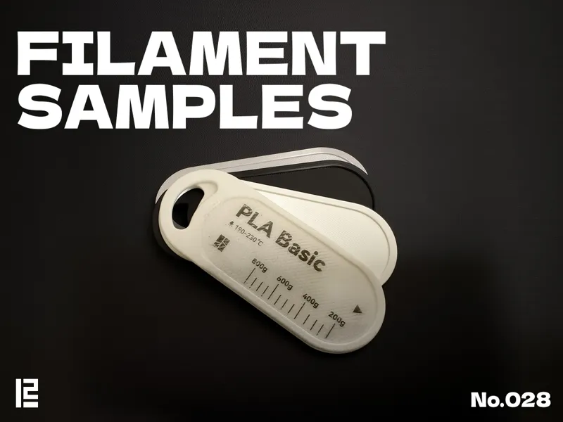 Filament Samples keychain/Color Swatches 