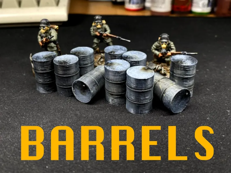 Wargaming barrel 28mm 32mm terrain miniatures