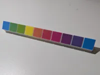 0.2mm layer, 2 walls, 5% infill, gyroid, CMYK mixed