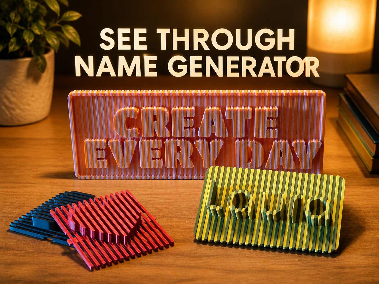 See through fidget text generator