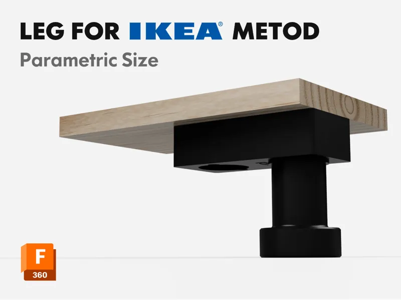 Leg for IKEA METOD (Parametric Height)
