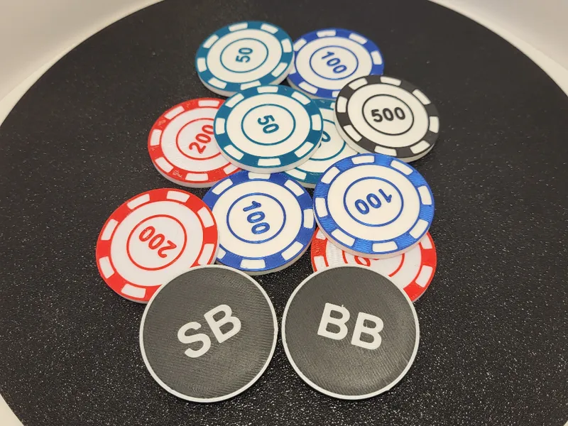 Simple & Minimalistic Poker Chips | Texas Hold'em