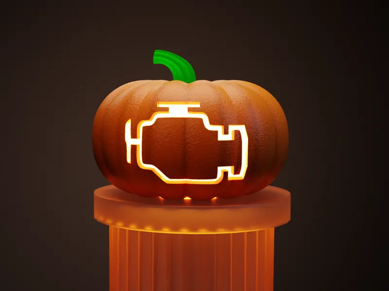 Check engine Jack o' lantern - No AMS needed! 
