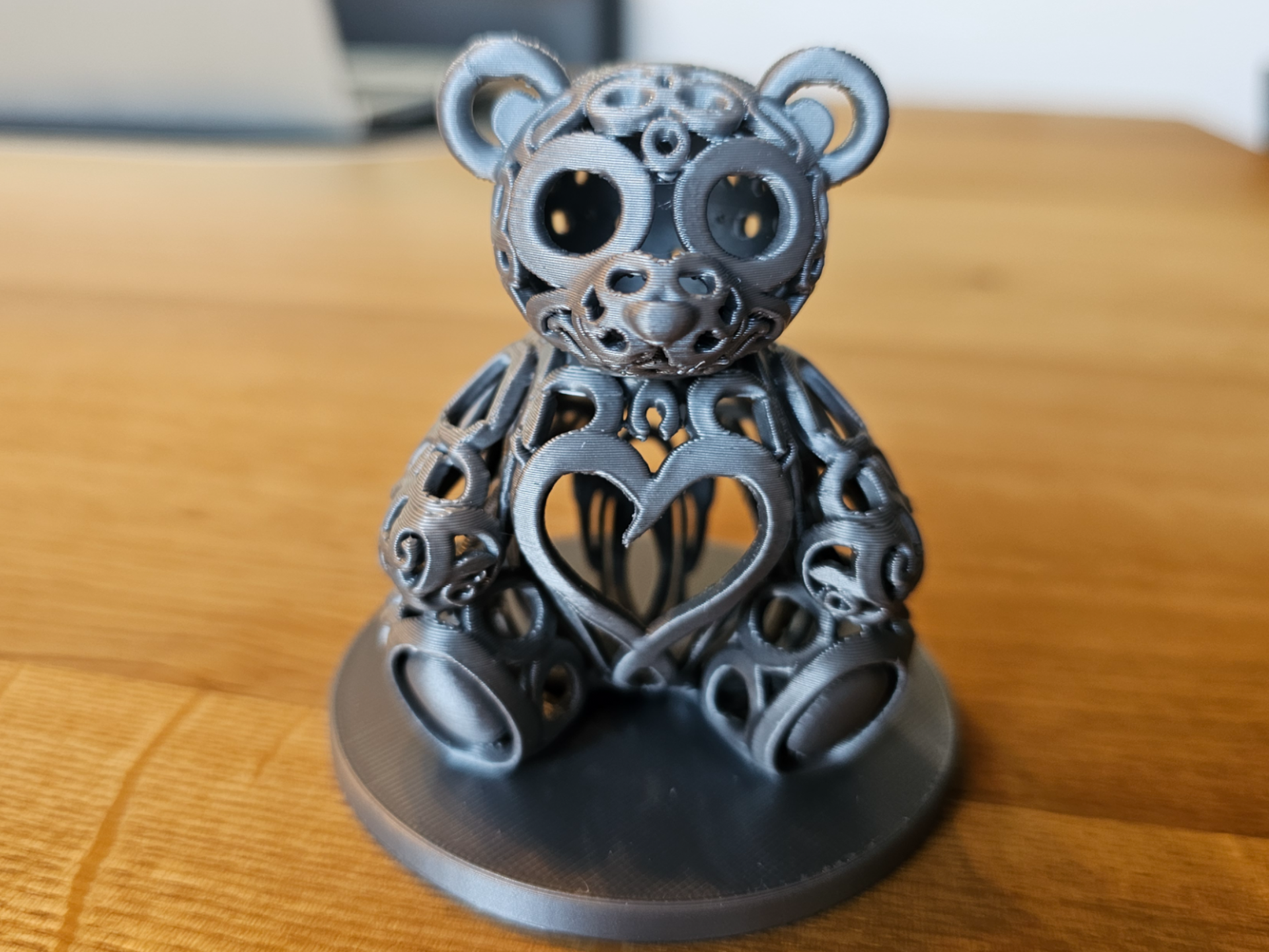 Heart-Core Art Bear | Elegant Decor & Gift