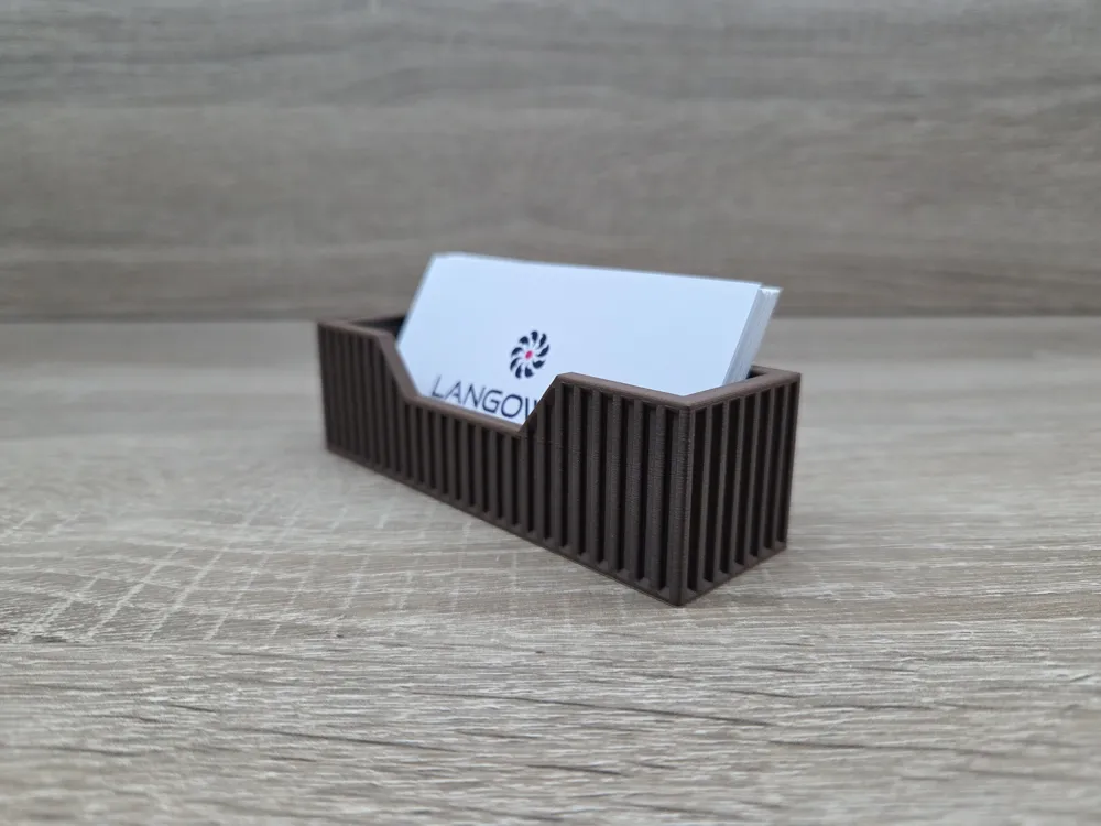 Ribbed Business Card Holder - Decor - Free 3D Print Model - MakerWorld