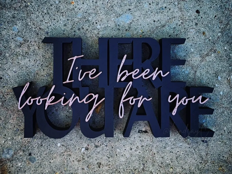 "There You Are" Shelf Sign